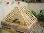Roof frame made from pallets