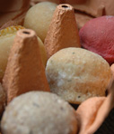 A Selection of Dough Balls carefully wrapped in an egg carton