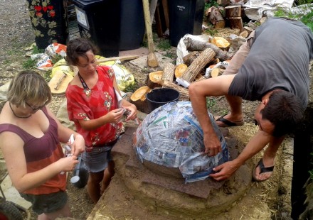 Building the clay walls